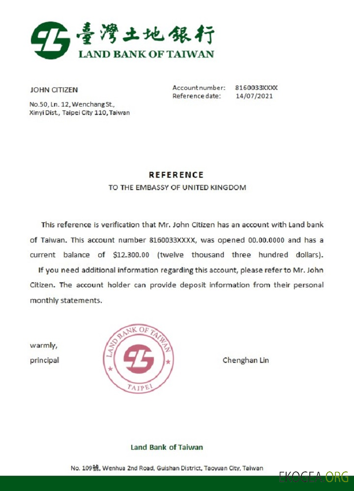 Taiwan , Banque foncière de Taiwan , référence